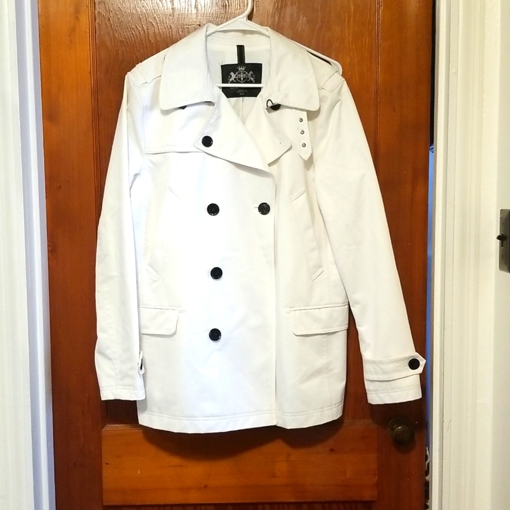 Mens White Express Pea Coat